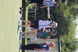 Across the greens