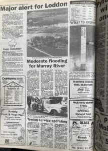 Moderate flooding for Murray River – Sep 24, 1993