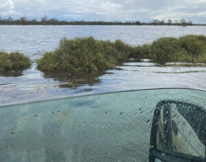Floodwaters strand Murrabit West couple in truck