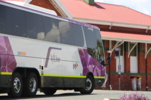 On the buses to connect towns