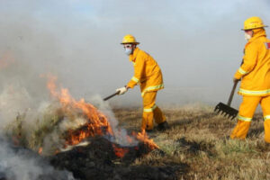 Spring hay fire threat