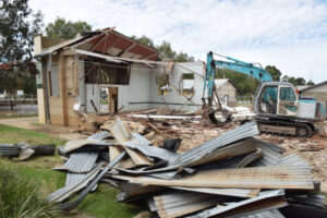 Crumbling hall demolished