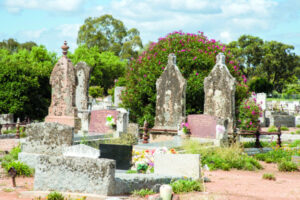 Flowers cause trip hazard to grave walkers
