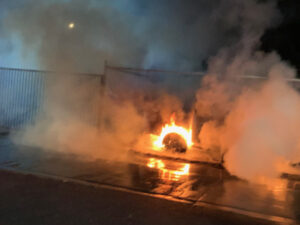 Stolen car set alight