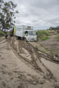 Dry weather road warning