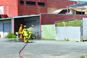 Firies address gas leak
