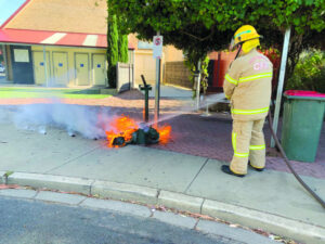Bin fire