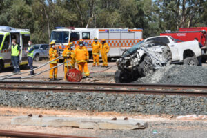 Leitchville driver in train collision