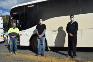 School buses continue on their normal rounds