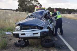 Driver injured in roll-over