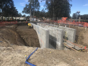 Creek lowered as work begins on fishway