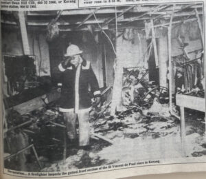 Flood relief clothing was lost in fire – Oct 12, 1993