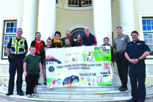 Banner highlights safety message