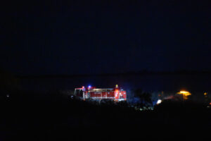 Fire on foreshore at Racecourse Lake