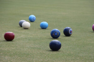 Across the greens