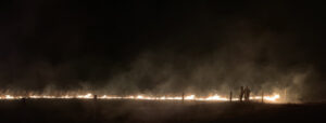 Fire and graffiti at railway station