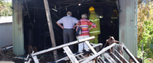 Shed contents lost in fire