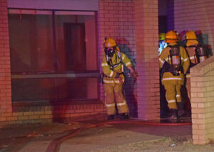 Arson suspect seen running