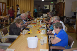 Aged residents in new home