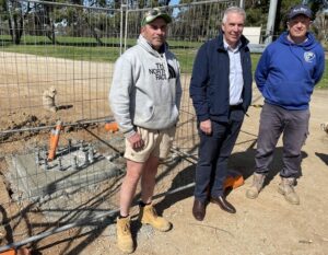 Lights shine on sporting complex
