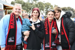 Out and about: at the footy